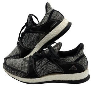Adidas Pureboost X Sneakers Womens 7.5 Black Grey Floating Arch Running Shoes‎